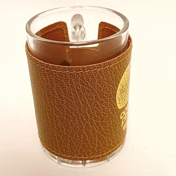 VINTAGE Ontario Place Canada Shot Glass with Pleather Wrap - Picture 3 of 6